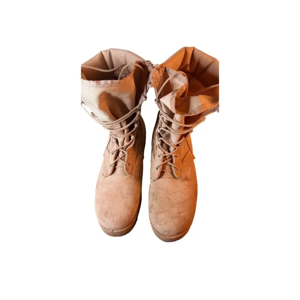 Wellco Desert Tan Military Hot Weather Combat Boots With Vibram‎ Sole 5 1/2 XL